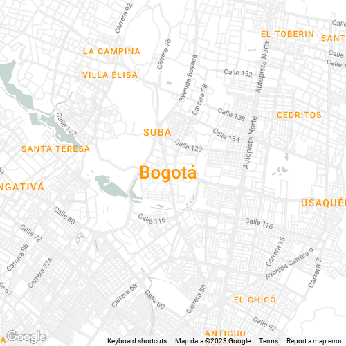 mapa de la ubicación de bogota